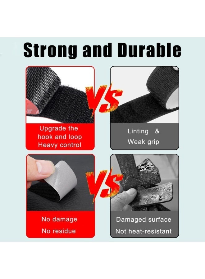 OSHIMA 20 Sets Heavy Duty Hook and Loop Strips, Velcro Tape, No Residue, Heat and Cold Resistant, Suitable for Car Floor Mats, Home, and Office (25 * 70 mm) - Image 4